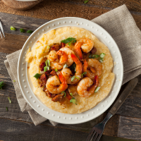 Shrimp & Grits with Smoky Tomato Butter Fox and Ford Peoria